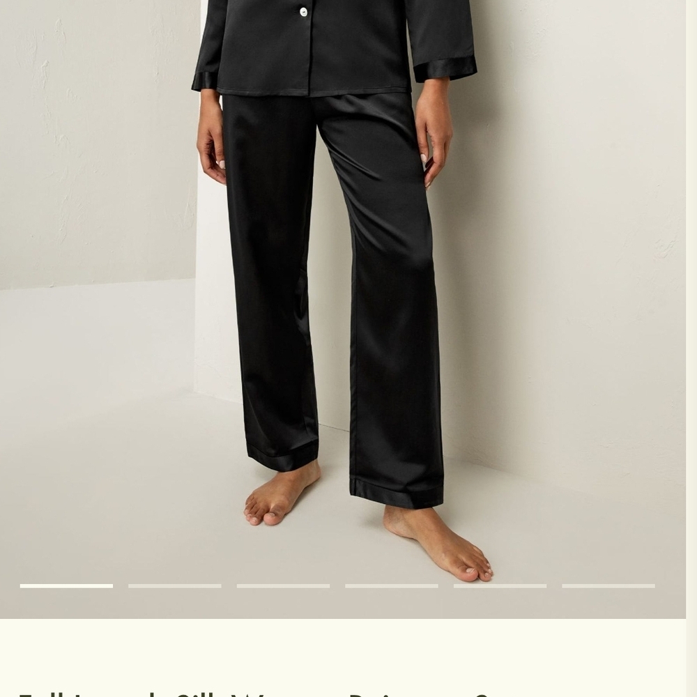 Black Mulberry Silk Pajama Pants